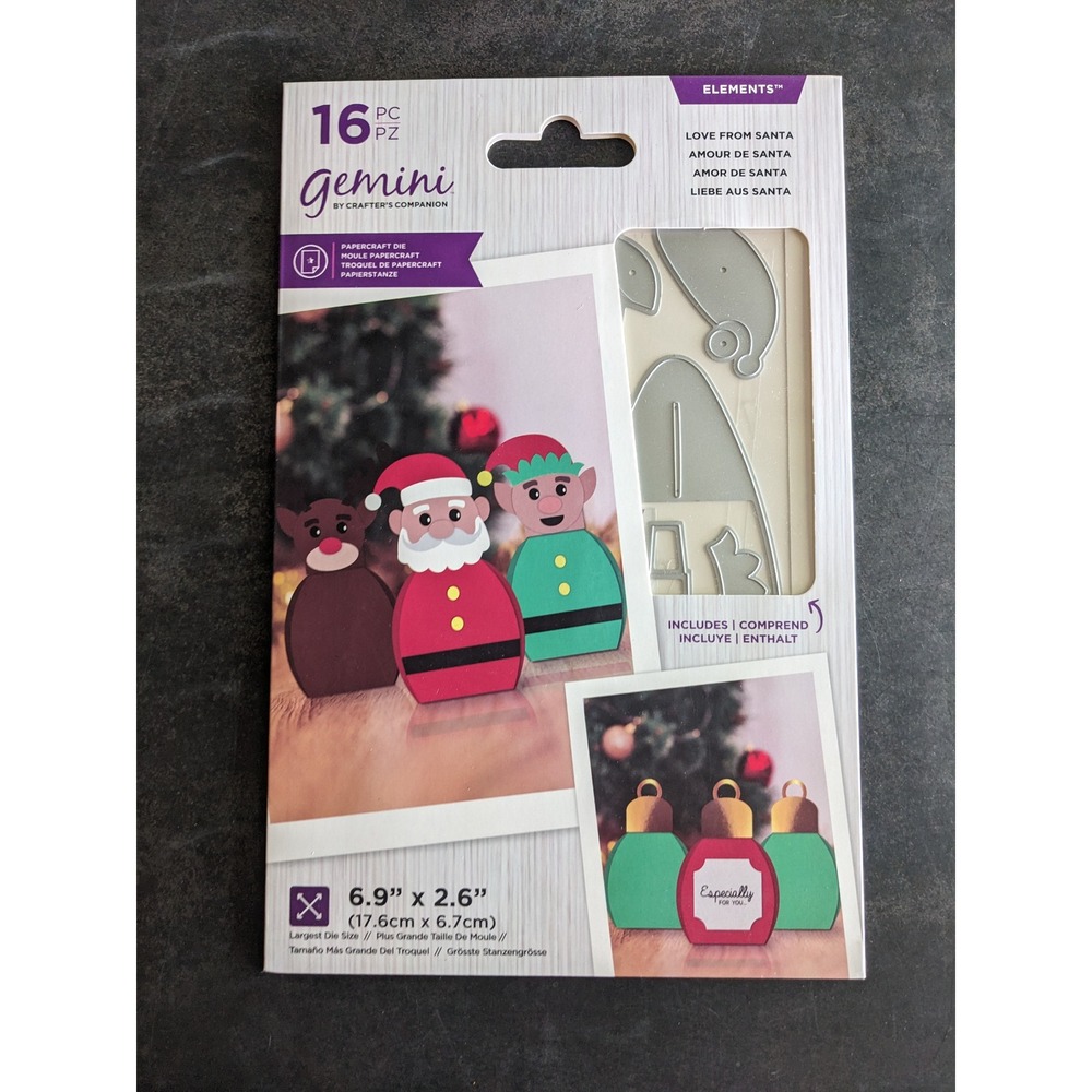 Crafters Companion Gemini SANTA ELF DEER Christmas Favor Box Dies! Fun 4 Kids!